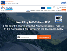 Tablet Screenshot of expresstrucktax.com